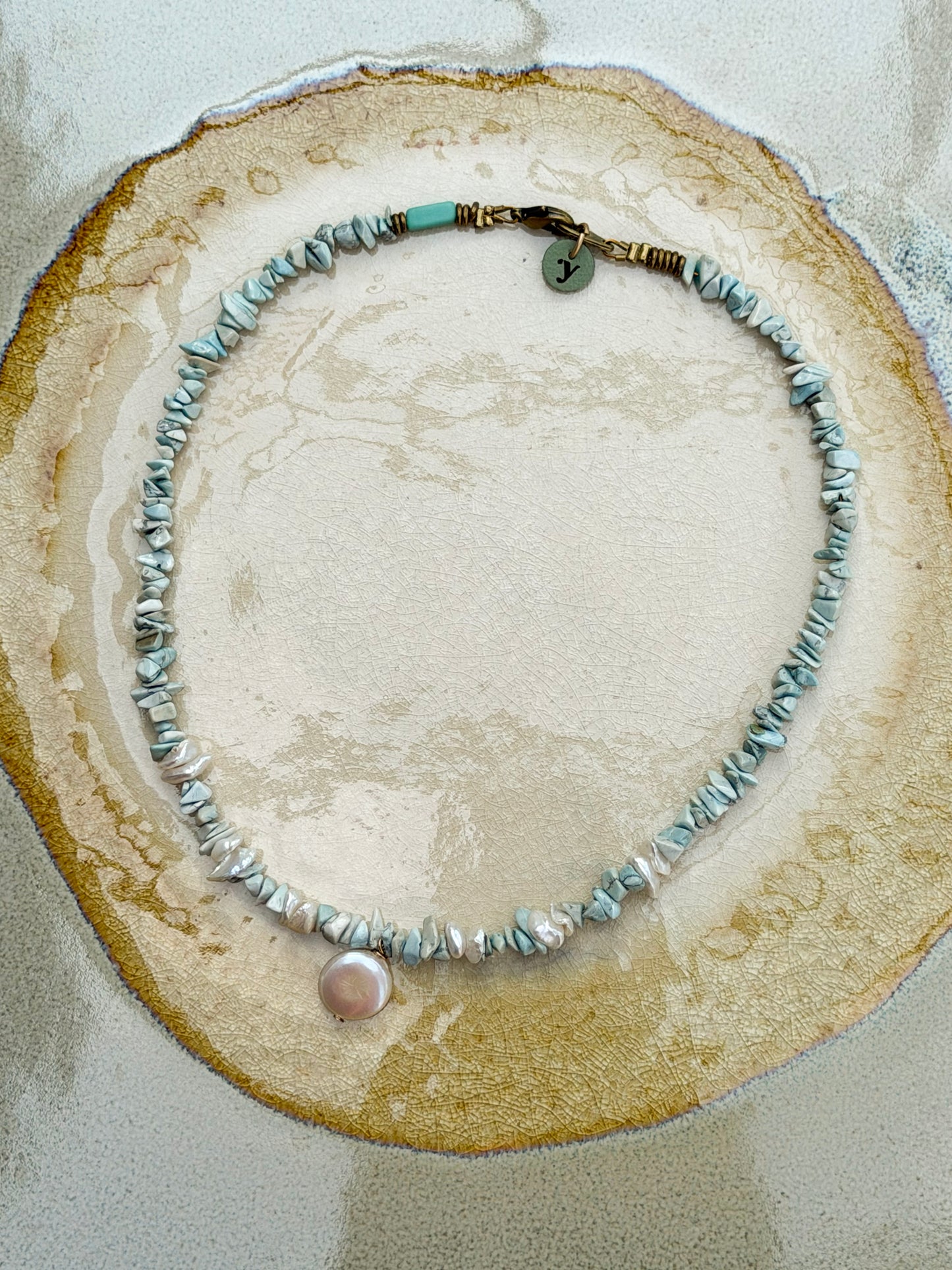 Estepona Surfer Necklace Light Blue