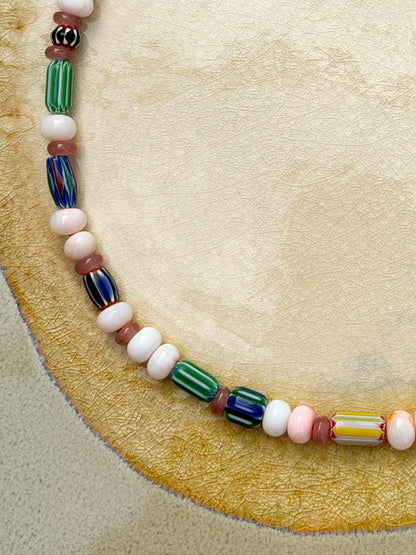 Banus Necklace Green Mardi Grass