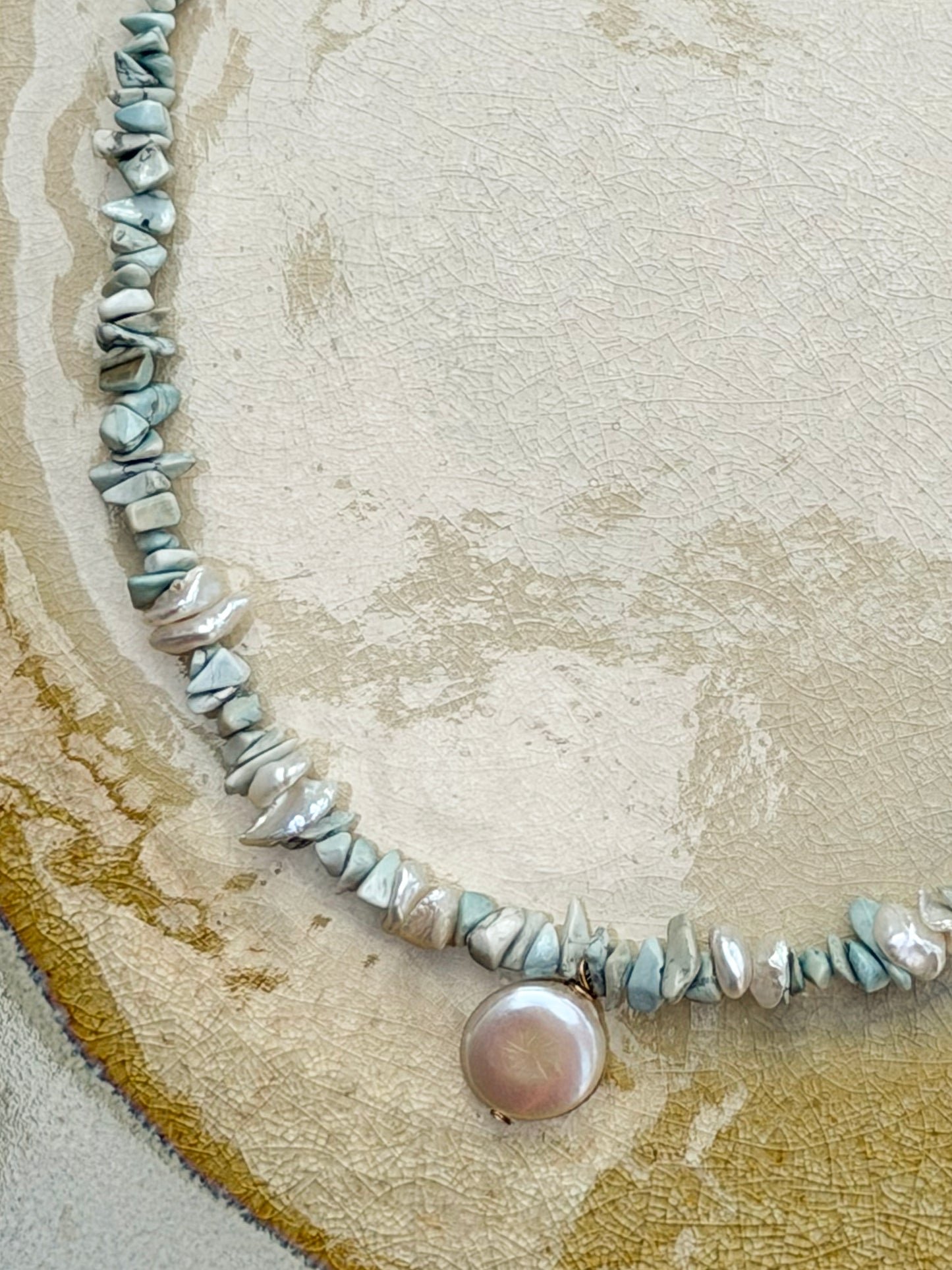 Estepona Surfer Necklace Light Blue
