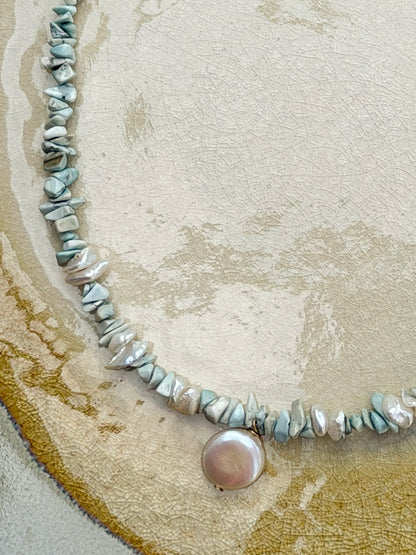 Estepona Surfer Necklace Light Blue