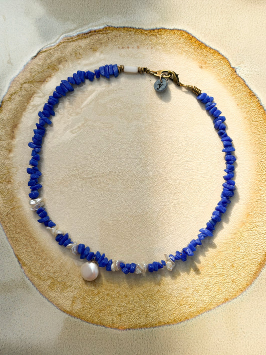 Estepona Surfer Necklace Blue